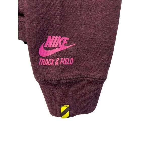 Nike Sportswear Track & Field Crop Long Sleeve Purple Sweatshirt Women's Small - Picture 4 of 9